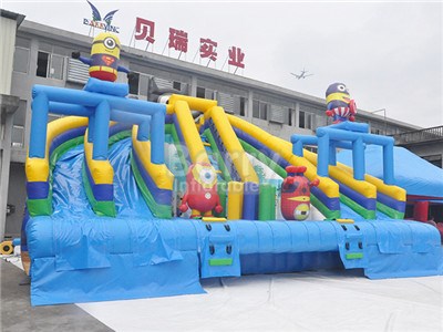 Hot Sale Beautiful Minion Inflatable Water Slide For Pool BY-WS-129
